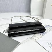 Fortok Lady Dior Pouch with Chain Black 21cm - 5