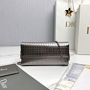 Fortok Lady Dior Pouch with Chain Grey 21cm - 1