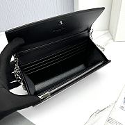 Fortok Lady Dior Pouch with Chain Grey 21cm - 4