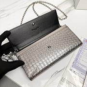 Fortok Lady Dior Pouch with Chain Grey 21cm - 3