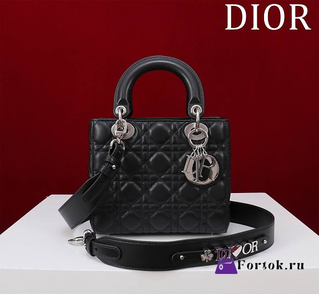Fortok Dior Lady Dior ABC Bag Black 20*16*8cm  - 1