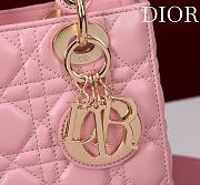 Fortok Dior Lady Dior ABC Bag Pink 20*16*8cm  - 4