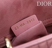 Fortok Dior Lady Dior ABC Bag Pink 20*16*8cm  - 3