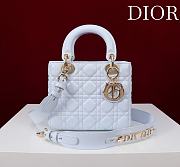 Fortok Dior Lady Dior ABC Bag Baby Blue 20*16*8cm  - 1