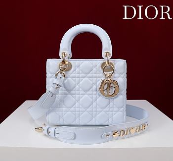 Fortok Dior Lady Dior ABC Bag Baby Blue 20*16*8cm 