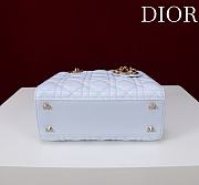 Fortok Dior Lady Dior ABC Bag Baby Blue 20*16*8cm  - 6
