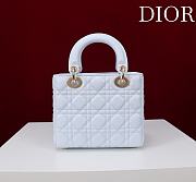 Fortok Dior Lady Dior ABC Bag Baby Blue 20*16*8cm  - 5
