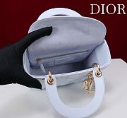 Fortok Dior Lady Dior ABC Bag Baby Blue 20*16*8cm  - 4