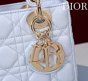 Fortok Dior Lady Dior ABC Bag Baby Blue 20*16*8cm  - 3
