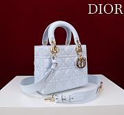Fortok Dior Lady Dior ABC Bag Baby Blue 20*16*8cm  - 2