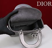 Fortok Dior Lady Dior ABC Bag Shiny Grey 20*16*8cm  - 6