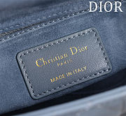 Fortok Dior Lady Dior ABC Bag Blue 20*16*8cm  - 2