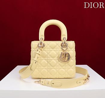 Fortok Dior Lady Dior ABC Bag Yellow 20*16*8cm 