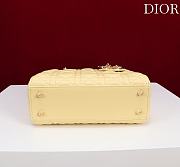 Fortok Dior Lady Dior ABC Bag Yellow 20*16*8cm  - 6
