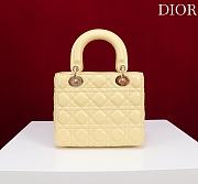 Fortok Dior Lady Dior ABC Bag Yellow 20*16*8cm  - 5