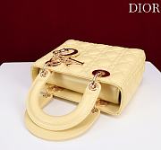 Fortok Dior Lady Dior ABC Bag Yellow 20*16*8cm  - 3