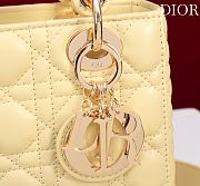 Fortok Dior Lady Dior ABC Bag Yellow 20*16*8cm  - 2
