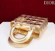 Fortok Dior Lady Dior ABC Bag Gold 20*16*8cm  - 6