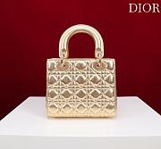 Fortok Dior Lady Dior ABC Bag Gold 20*16*8cm  - 3