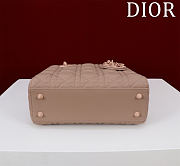 Fortok Dior Lady Dior ABC Bag Brown 20*16*8cm  - 6