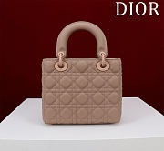 Fortok Dior Lady Dior ABC Bag Brown 20*16*8cm  - 5