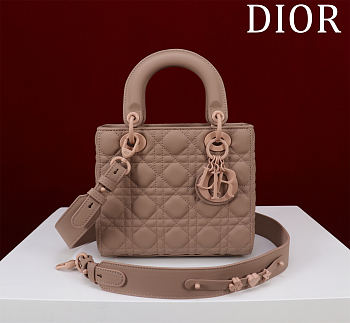 Fortok Dior Lady Dior ABC Bag Brown 20*16*8cm 