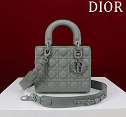 Fortok Dior Lady Dior ABC Bag Blue Grey 20*16*8cm  - 1