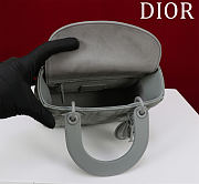 Fortok Dior Lady Dior ABC Bag Blue Grey 20*16*8cm  - 5