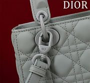 Fortok Dior Lady Dior ABC Bag Blue Grey 20*16*8cm  - 4