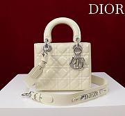Fortok Dior Lady Dior ABC Bag Shiny Baby Yellow 20*16*8cm  - 1