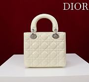 Fortok Dior Lady Dior ABC Bag Shiny Baby Yellow 20*16*8cm  - 5