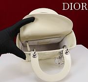 Fortok Dior Lady Dior ABC Bag Shiny Baby Yellow 20*16*8cm  - 4