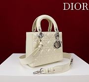 Fortok Dior Lady Dior ABC Bag Shiny Baby Yellow 20*16*8cm  - 3