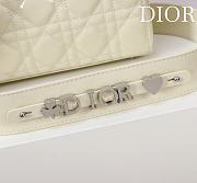 Fortok Dior Lady Dior ABC Bag Shiny Baby Yellow 20*16*8cm  - 2