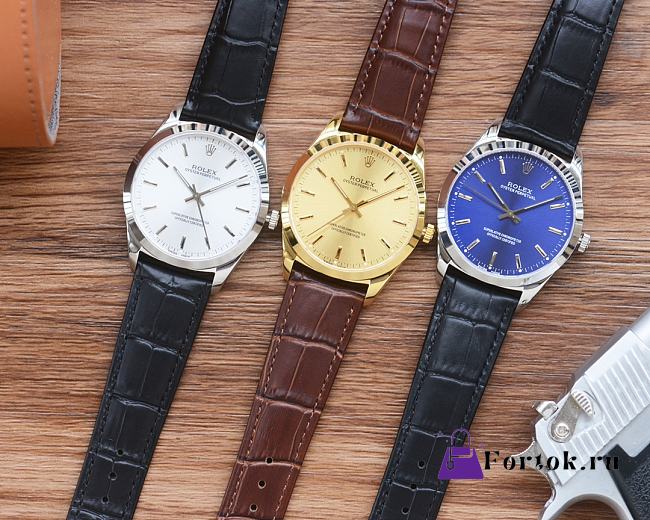Fortok Rolex Oyster Perpetual 1002 Mens Watch Crocodile Multicolors 41mm - 21mm - 1