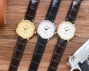 Fortok Omega De Ville Prestige Leather Strap Watch Multicolors 41mm - 1