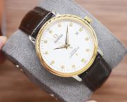 Fortok Omega De Ville Prestige Leather Strap Watch Multicolors 41mm - 4