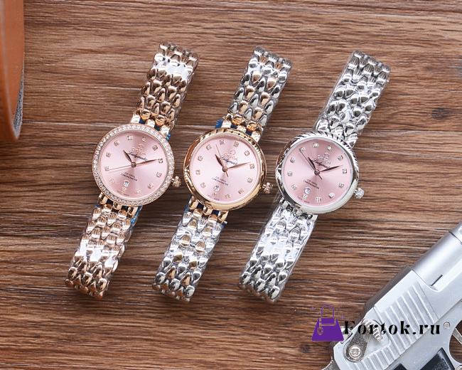 Fortok Omega Watch Pink With Silver/ Rose Gold Strap 27mm - 1