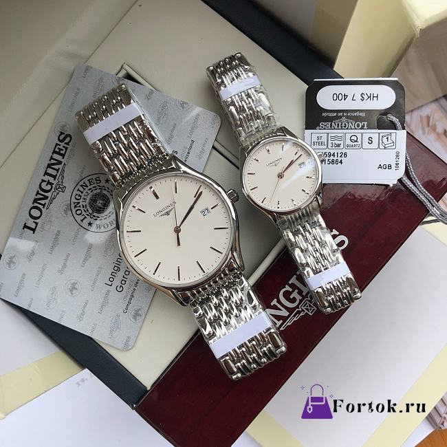 Fortok Longines Watches Men's 39mm/ Women's 24mm Silver - 1