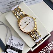 Fortok Longines Watches Silver With Gold Men's 39mm/ Women's 24mm  - 5