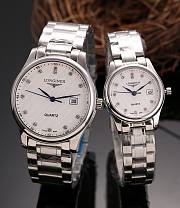 Fortok Longines Watches Silver With Gold Men's 40mm/ Women's 29mm Black/White - 5