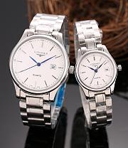 Fortok Longines Watches Silver With Gold Men's 40mm/ Women's 29mm Black/White - 4