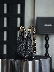 Fortok Chanel 24A Small Hobo bag Black 22.5*19.5*8.5cm - 4