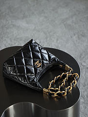 Fortok Chanel 24A Small Hobo bag Black 22.5*19.5*8.5cm - 6