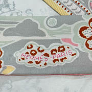Fortok Hermes Twilly Silk in red-dyed pattern 5 x 86 cm - 5