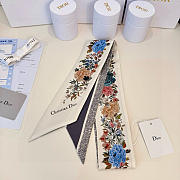 Fortok Dior Mitzah Scarf  Jardin d'Hiver in Silk 6x105cm - 1