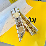 Fortok Fendi Wrappy Bandeau scarf in yellow versatile silk 105x5cm - 1