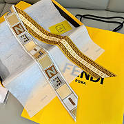 Fortok Fendi Wrappy Bandeau scarf in yellow versatile silk 105x5cm - 6