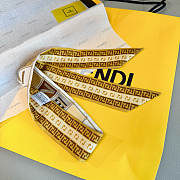 Fortok Fendi Wrappy Bandeau scarf in yellow versatile silk 105x5cm - 4
