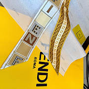 Fortok Fendi Wrappy Bandeau scarf in yellow versatile silk 105x5cm - 3